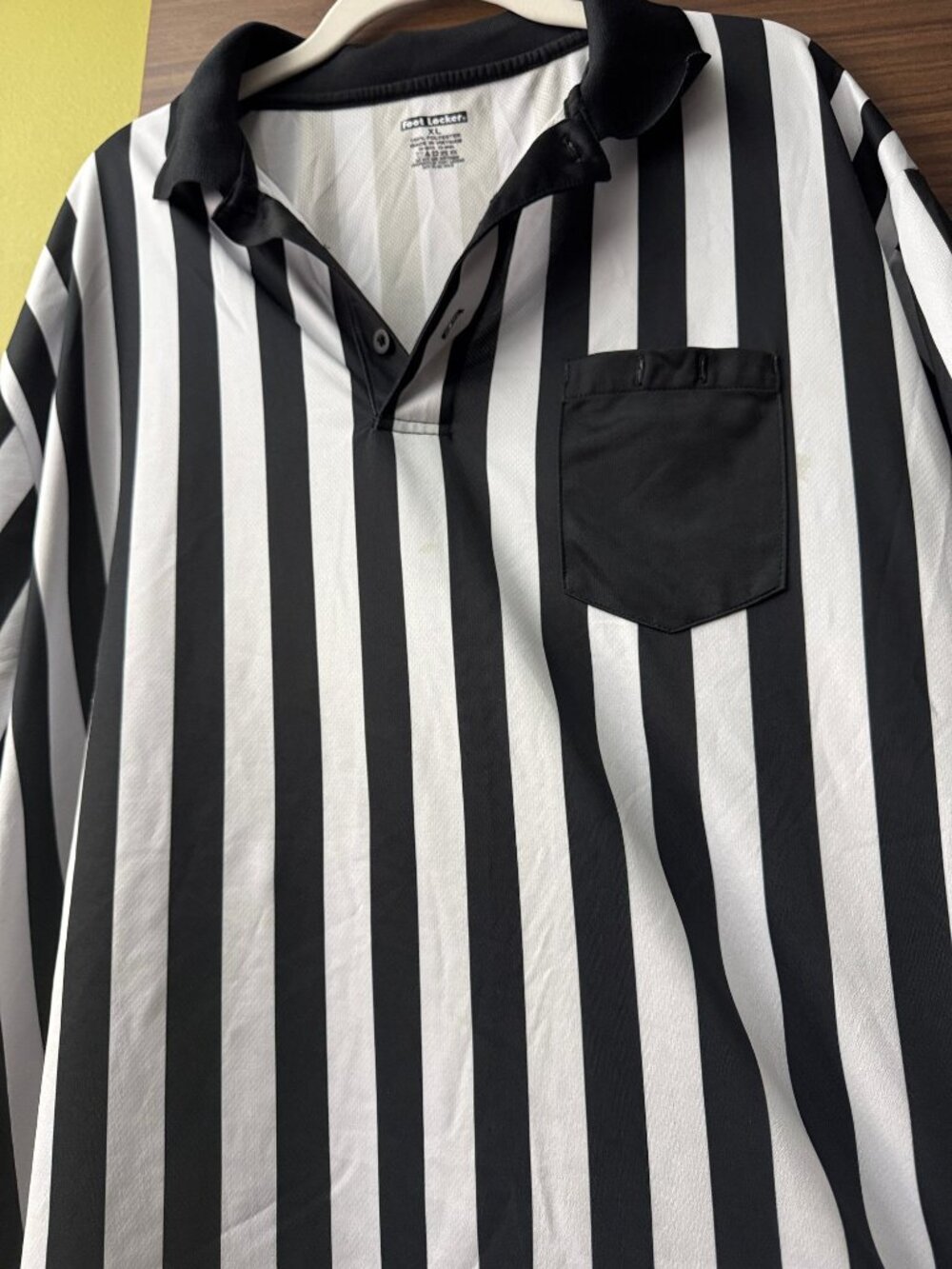 Foot Locker Employee Referee Stripe Uniform Polo Shirt XL - Picture 5 of 5
